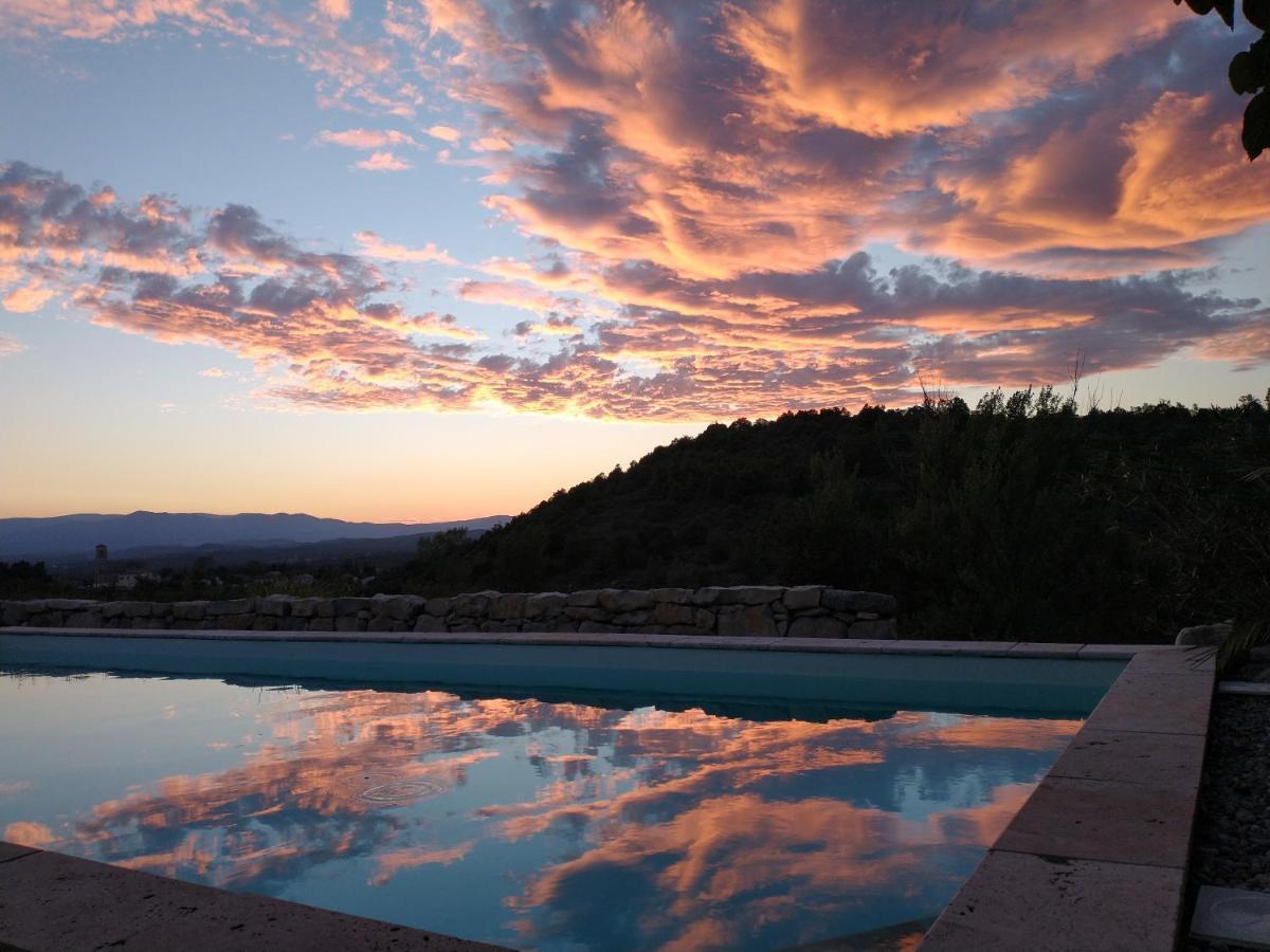 Les Agaves Piscine Panoramique Vue Exceptionnelle Bed and Breakfast Grospierres Eksteriør billede